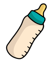 Babyflasche mit Milch