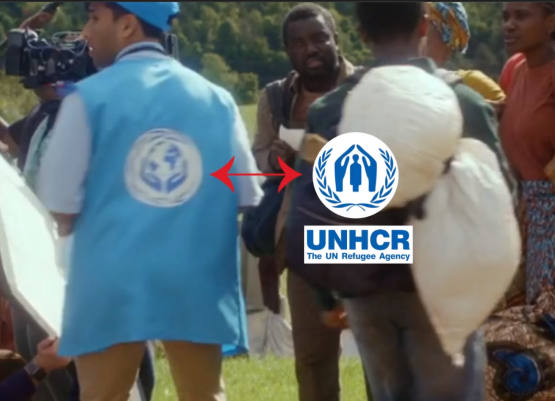 UNHCR-Logo und nachempfundenes Logo im Video