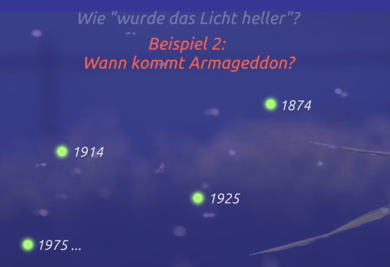 Beispiel 2: Wann kommt Armaggedon? Verschiedene Daten