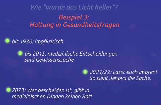 Beispiel 3: Haltung in Gesundheitsfragen. 4 verschiedene Positionen