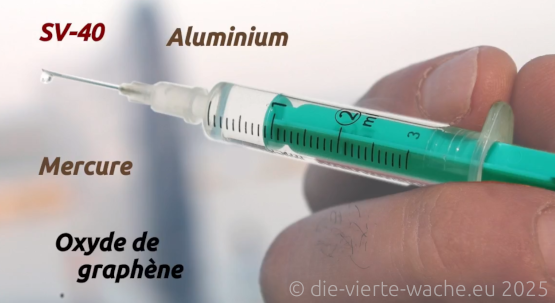 Injection de vaccins contenant des substances nocives