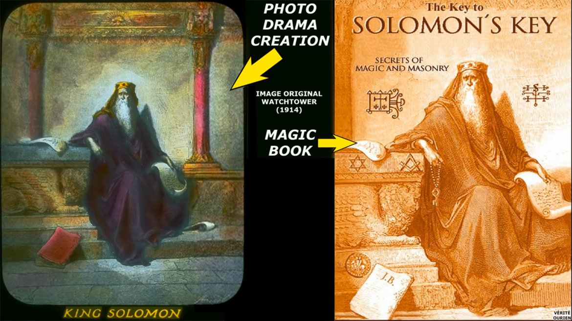 Koning Salomon, gekopieerde afbeelding uit een vrijmetselaars toverboek
